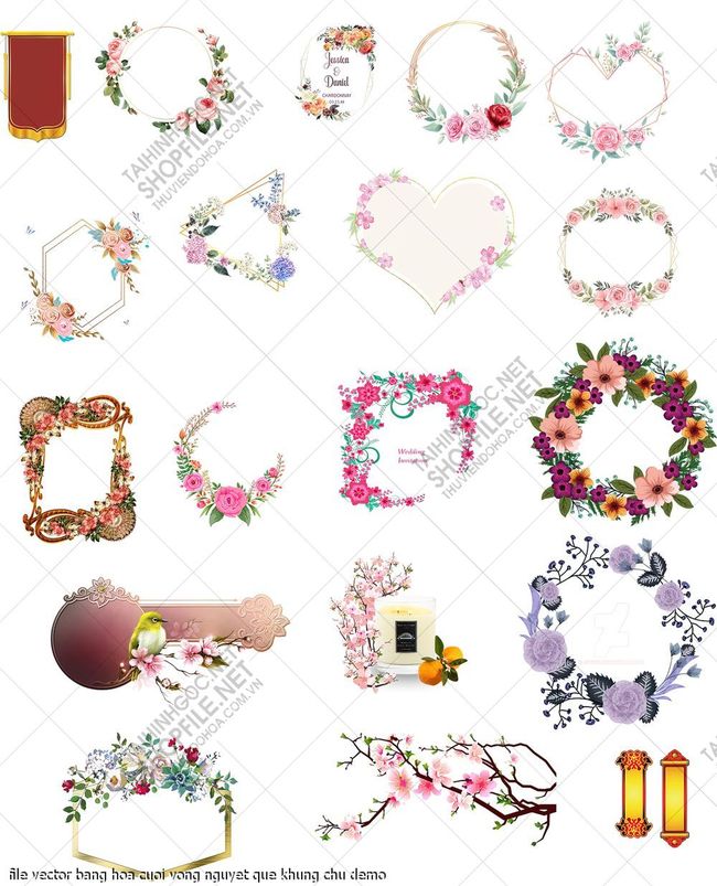 file vector bang hoa cuoi vong nguyet que khung chu 